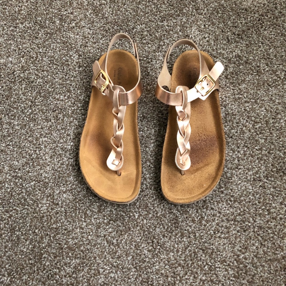 Braided thong sandals